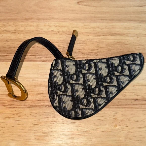 Dior oblique saddle Monogram Key Holder change purse charm - Picture 1 of 11